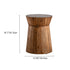 Traditional Rustic Wooden Pier Wood Column Side Table For Living Room