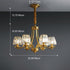 Contemporary Luxury Full Copper Frame Dazzling Crystal Cup Shade 6/8/10-Light Chandelier For Living Room