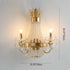Modern Luxury Half Round Tassel Crystal Iron Pearl 2-Light Wall Sconce Lamp For Bedroom