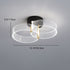 Modern Minimalist Multi Round Aluminum Acrylic LED Semi-Flush Mount Ceiling Light For Living Room