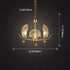 Contemporary Luxury Branch Leaf All Copper Glass 3/6/8 Light Chandelier For Living Room