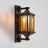 Traditional Chinese Waterproof Aluminum Glass Cylinder 1/2 Light Wall Sconce Lamp For Outdoor Patio