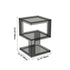 Modern Minimalist Acrylic Geometric Square End Table 3-Tier For Living Room