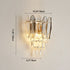 Modern Luxury Brilliant Crystal Stack Iron 2-Light Wall Sconce Lamp For Living Room