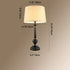 Traditional Vintage Pleated Fabric Shade Iron Base 1-Light Table Lamp For Bedroom