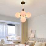 Contemporary Creative Moon Orb Iron PLA 5/13 Light Chandelier For Living Room