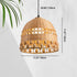 Traditional Chinese Round Dome Bamboo Weaving Hollow 1-Light Pendant Light For Living Room