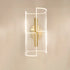 Modern Luxury Iron Acrylic Skeletonized Column Cut Lozenge Line LED Wall Sconce Lamp For Hallway