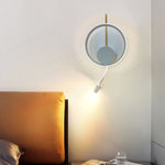 Modern Minimalist Round Leaf Iron Aluminum Acrylic LED Wall Sconce Lamp For Living Room