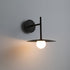 Modern Minimalist Iron Glass Disc Round Plate 1-Light Wall Sconce Lamp For Living Room