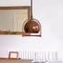 Traditional Japanese Telescopic Wood Amber Round Glass 1-Light Pendant Light For Dining Room