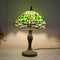 Traditional Tiffany Dragonfly Stained Glass Resin Base 1-Light Table Lamp For Home Office