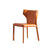 Modern Minimalist Square Leather Carbon Steel Frame Dining Chair Wing Back Armless For Dining Room