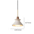 Contemporary Scandinavian Cone Funnel Wood Cement 1-Light Pendant Light For Living Room