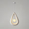 Traditional Japanese Iron Polystyrene Teardrop Shape 1-Light Pendant Light For Dining Room