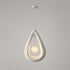 Traditional Japanese Iron Polystyrene Teardrop Shape 1-Light Pendant Light For Dining Room