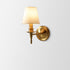 Traditional Vintage Fabric Shade Copper 1-Light Wall Sconce Lamp For Bedroom