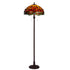 Traditional Tiffany Dragonfly Stained Glass 2-Light Standing Floor Lamp For Home Office