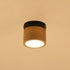 Traditional Japanese Wood Acrylic Cylindrical LED Spotlight Flush Mount Ceiling Light For Hallway