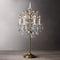 Traditional Vintage Candelabra Crystal Decor Iron Base 1-Light Table Lamp For Bedroom