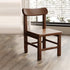 Modern Minimalist Square Leather Sponge Solid Wood Chair Backrest Armless For Living Room