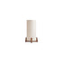 Traditional Japanese Cylinder Wooden Fabric 1-Light Table Lamp For Bedroom