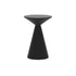 Modern Minimalist Round Cone Aluminum Metal End Table 1-Tier For Living Room