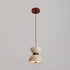 Traditional Japanese Bidirectional Dome Travertine Stone Shade LED Pendant Light For Dining Room