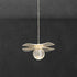 Contemporary Luxury Ruffled Acrylic Decor Spherical Shade LED Pendant Light For Bedroom