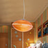 Contemporary Creative Iron Glass Elliptical Rugby 1-Light Pendant Light For Bedroom