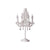 Contemporary Boho Distressed White Hardware Candelabra Design Crystal Bead 4-Light Table Lamp For Bedroom