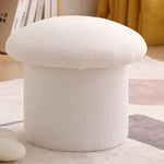 Contemporary Simplicity Mushroom Shape Velvet Pouf Footstool For Living Room