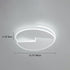 Modern Minimalist Round Acrylic Iron Shade LED Flush Mount Ceiling Light For Bedroom