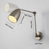 Contemporary Industrial Swingable Cone Metal 1-Light Wall Sconce Lamp For Bedroom