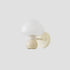 Contemporary Creative Mushroom Iron Glass 1-Light Wall Sconce Lamp For Bedroom