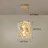 Modern Luxury Stainless Steel Crystal Irregular Column LED Pendant Light For Living Room