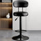 Contemporary Luxury Round Leather Upholstered Swivel Bar Stool Height Adjustable Footrest For Dining Room