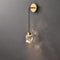 Modern Luxury Copper Crystal Irregular Masonry 1-Light Wall Sconce Lamp For Living Room