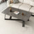 Modern Minimalist Rectangular Rock Slab Stainless Steel Coffee Table For Living Room