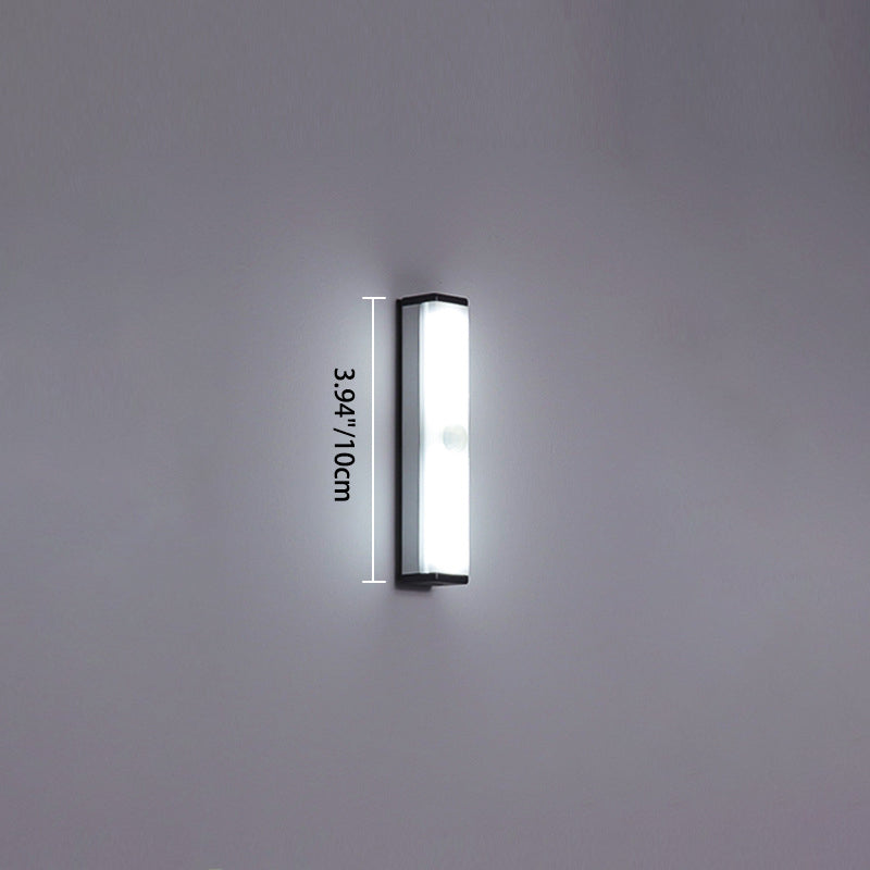 Modern Simplicity Long Cylinder Aluminum Acrylic LED Wall Sconce Lamp For Living Room