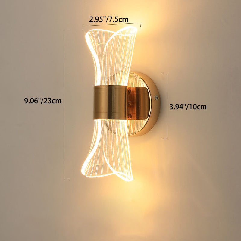 Contemporary Nordic Iron Acrylic Folding Petal LED Wall Sconce Lamp For Bedside