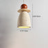 Traditional Japanese Wabi Sabi Travertine Semicircle Shade Solid Wood 1-Light Pendant Light For Living Room