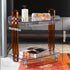 Contemporary Scandinavian Rectangular Acrylic PC End Table 2-Tier For Bedroom