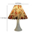 Modern Art Deco Pleated Printed Cylinder Iron Fabric 1-Light Table Lamp For Bedroom