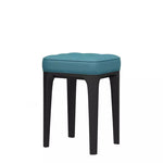 Modern Simplicity Square PU Leather Upholstered Stackable Vanity Stool Backless For Bedroom