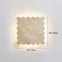 Traditional Japanese Yellow Travertine Corrugated Square LED Wall Sconce Lamp For Living Room