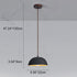 Modern Minimalist Ceramic Wood Semicircular 1-Light Pendant Light For Dining Room