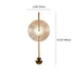 Contemporary Nordic Round Ripple Iron Glass LED Wall Sconce Lamp For Living Room