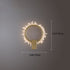 Contemporary Luxury Stainless Steel Crystal Sunflower Design LED Wall Sconce Lamp For Living Room