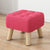 Modern Minimalist Square Fabric Solid Wood Low Stool For Living Room